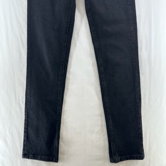 ZARA Jeans Womens Size 2 High Rise Straight Stretch Dark Washed Denim Black - Picture 4 of 10